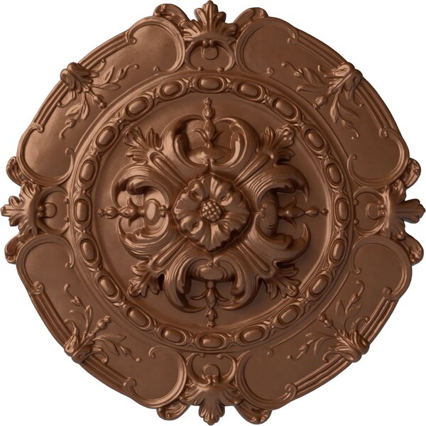 Ekena Millwork Southampton Ceiling Medallion, Hand-Painted Polished Copper, 16 1/2"OD x 2 3/8"P CM16SOPOS - main